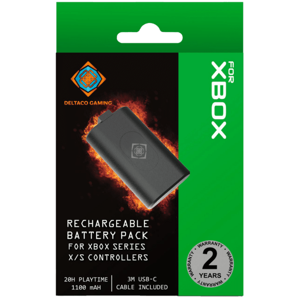 Deltaco GAM-142 Oplaadbare Batterij voor Xbox Series X|S Controllers - 1100 mAh - Zwart