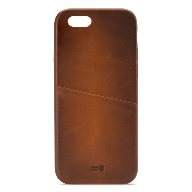 Senza Desire Leather Cover with Card Slot Apple iPhone 6/6S Burned Cognac
