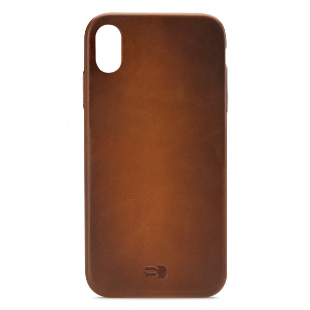 Senza Desire Leather Cover Apple iPhone Xs Max Burned Cognac