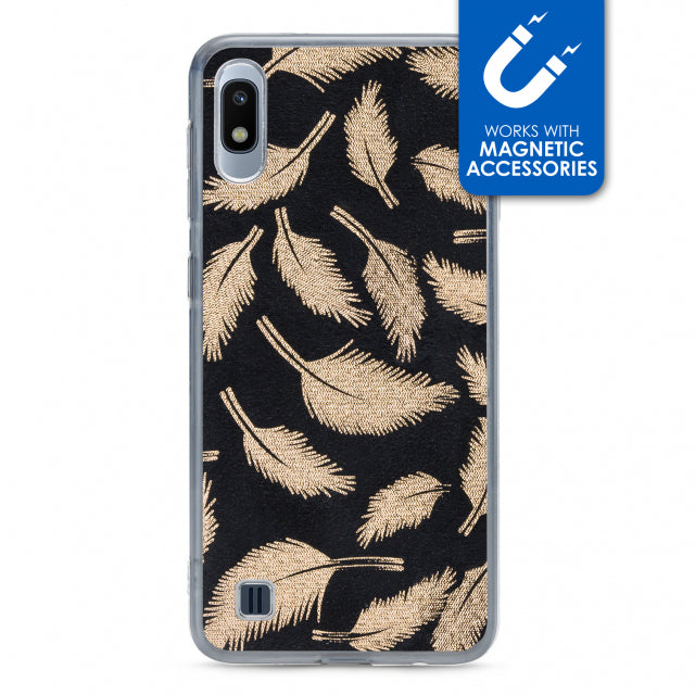 My Style Magneta Case for Samsung Galaxy A10 Golden Feathers