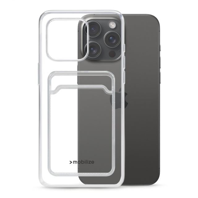 Mobilize Gelly Card Case Apple iPhone 15 Pro Max Clear
