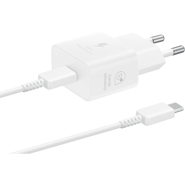 EP-T2510XWEGEU Samsung USB-C PD Wall Charger 25W + USB-C Cable White Bulk