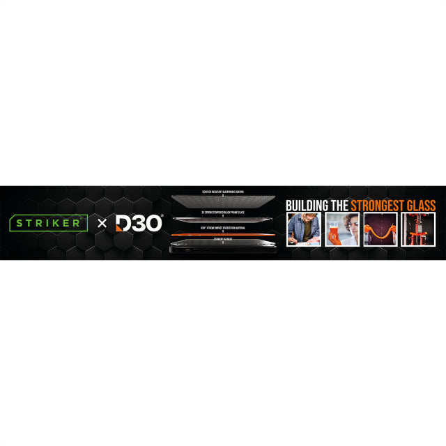 POS - Striker D3O - Forex Horizontal - Double sided print - 120x20cm - 4-Layer Formule incl. klittenband