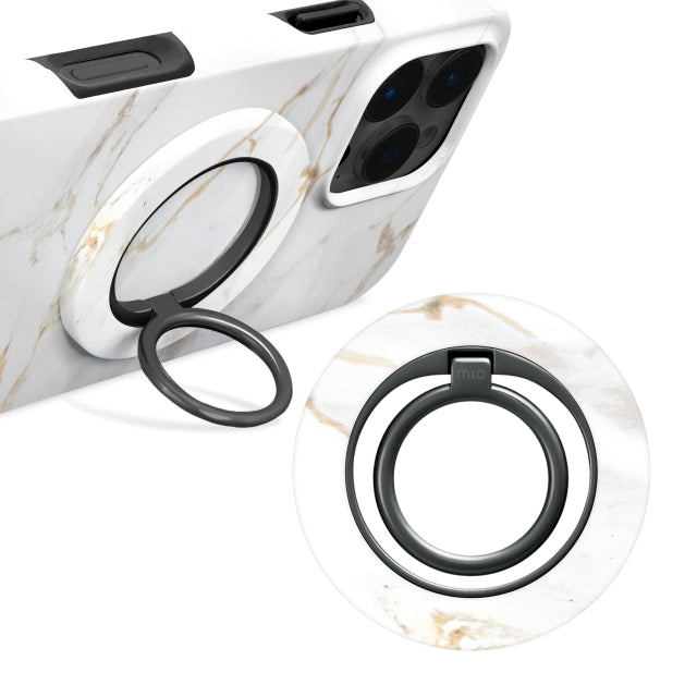 MIO White Marble MagSafe Compatible Ring Holder