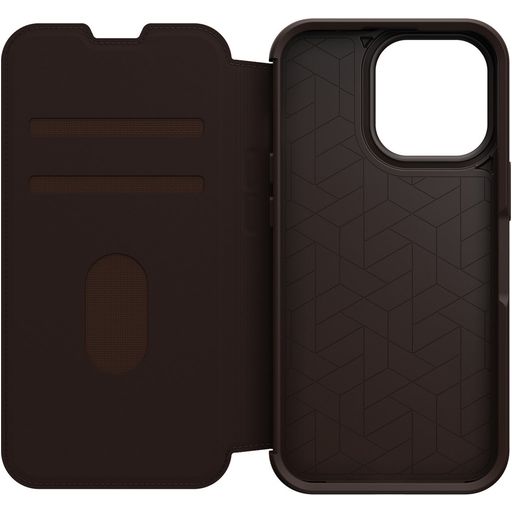 OtterBox Strada iPhone 13 Pro Hoesje Echt Leer Bookcase - Espresso Brown