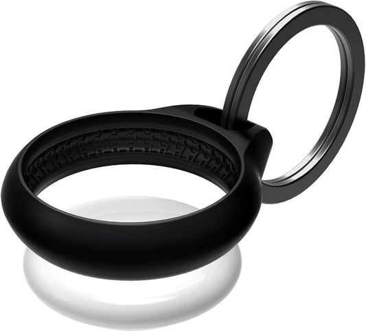 ITSKINS Level 2 AirCover Solid Apple AirTag Sleutelhanger Hoesje Zwart