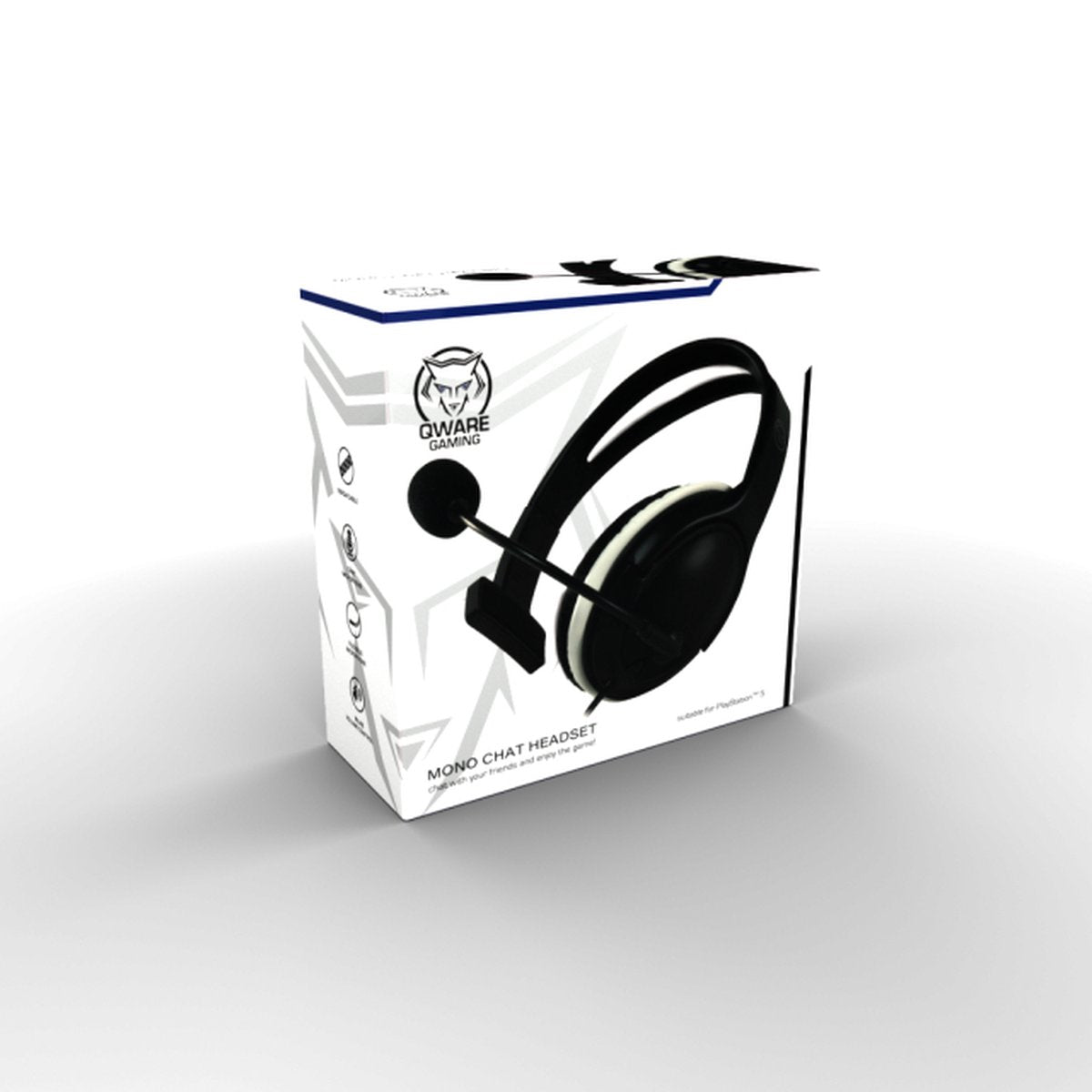 Qware - Gaming - Chat - hoofdtelefoon - headset - Playstation 4 - Playstation 5 - PC - Multi platform - Zwart