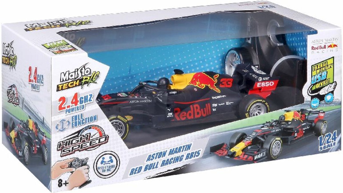 Red Bull Racing Max Verstappen Bestuurbare Auto - RB15 - 1:24 - Vanaf 6 jaar