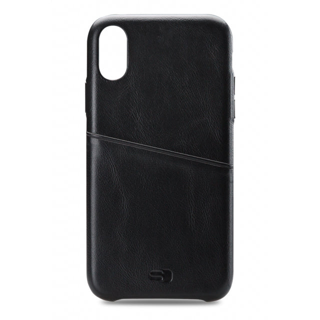 Senza Pure Leather Cover with Card Slot Apple iPhone Xs Max Deep Black