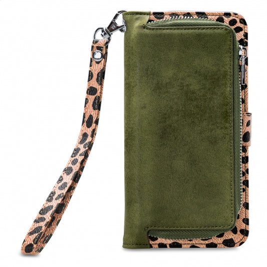 Mobilize 2in1 Magnet Zipper Case Apple iPhone 12 Pro Max Olive/Leopard