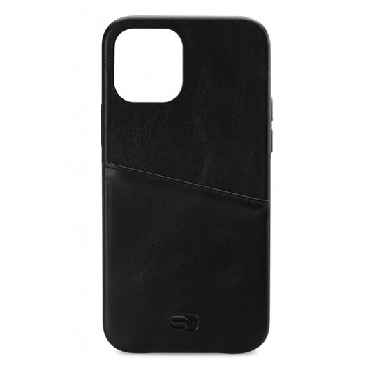 Senza Pure Leather Cover with Card Slot Apple iPhone 12 Mini Deep Black