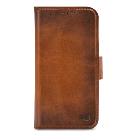 Senza Desire Leather Wallet Apple iPhone 14 Plus Burned Cognac