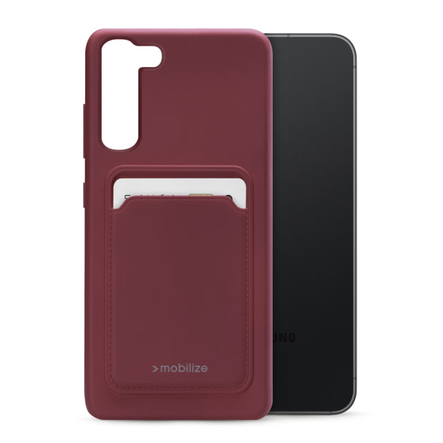 Mobilize Rubber Gelly Card Case Samsung Galaxy S23+ 5G Matt Bordeaux