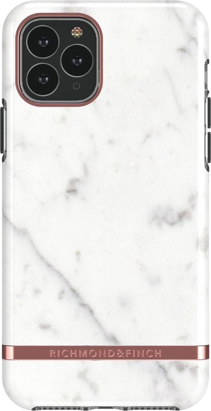 Richmond & Finch White Marble marmer hoesje voor iPhone 12 en iPhone 12 Pro - wit