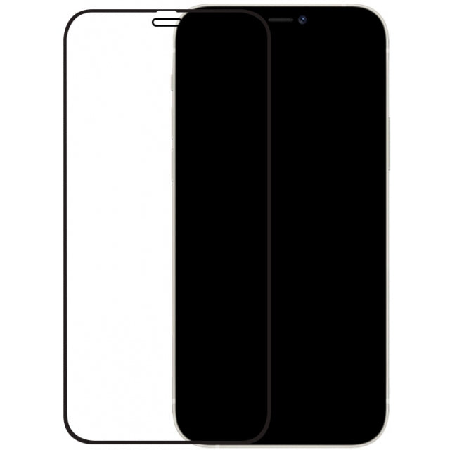 Mobilize Edge-To-Edge Glass Screen Protector Apple iPhone 12/12 Pro Black Full Glue