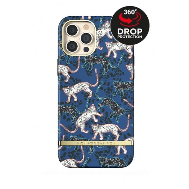 Richmond & Finch Freedom Series One-Piece Apple iPhone 12 Pro Max Blue Leopard