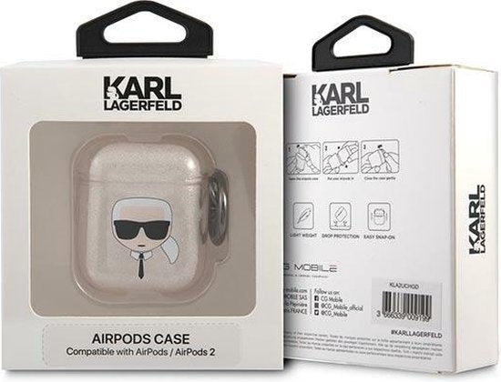 Karl Lagerfeld Airpods - Airpods 2 Case - Glitter - Karl - Goud