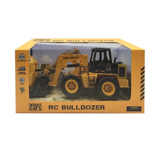 Wonky Cars - Bulldozer 1:24 - RC - RC Auto - Bestuurbare Auto - Radiografische Auto - 2,4 GHz