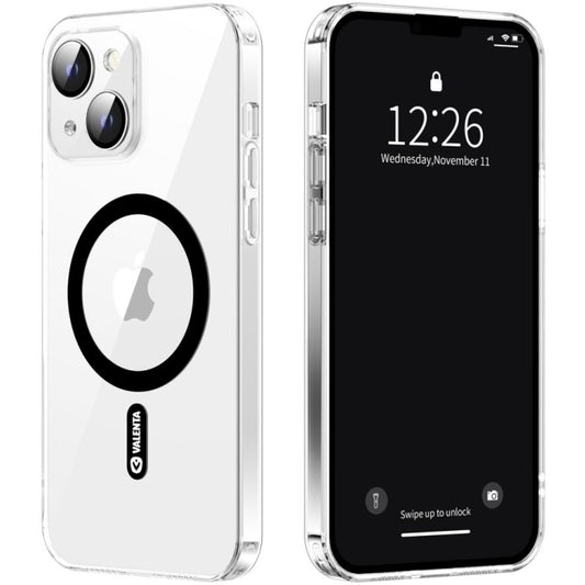 Valenta Tempered Glass Back Cover MagSafe Case Apple iPhone 14 Plus Clear
