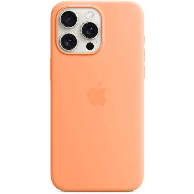 MT1W3ZM/A Apple Silicone Case with MagSafe iPhone 15 Pro Max Sorbet Orange