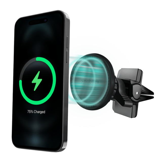 Mobilize Wireless MagSafe Compatible Car Holder/Charger 5W/7.5W/10W/15W Black
