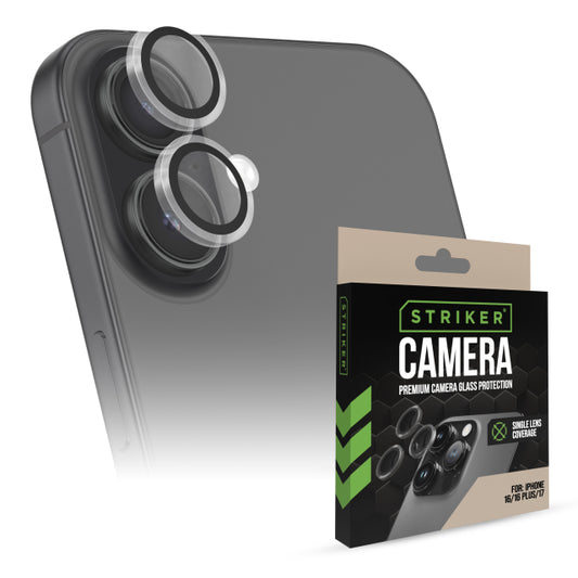 Striker Single Lens Glass Camera Protector - Transparent - Apple iPhone 16/16 Plus/17