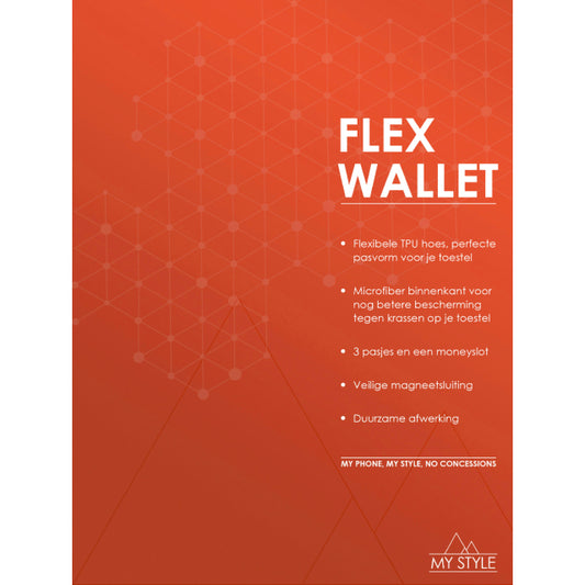 POS Forex Product Signing 20x15cm incl. magneet/klittenband My Style Flex Wallet Rust Red