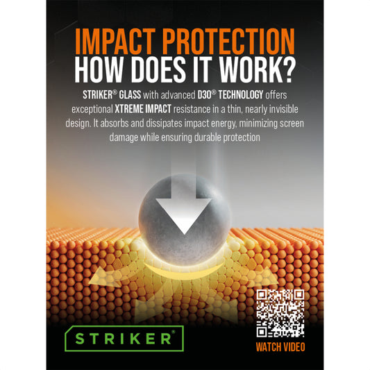 POS - Striker D3O - Forex Single Signing - Double Sided Print - 15x20cm - Impact Protection / Logo's incl. klittenband