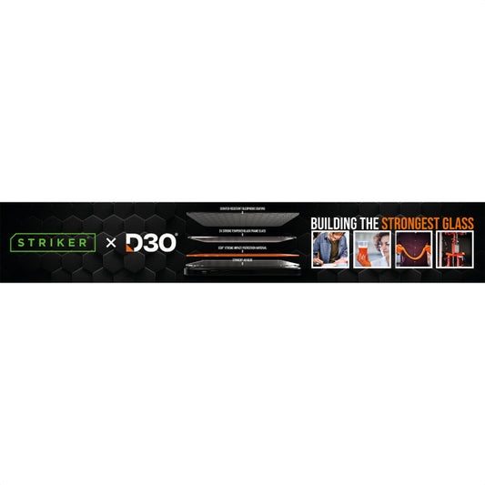 POS - Striker D3O - Forex Horizontal - Double sided print - 120x20cm - 4-Layer Formule incl. klittenband
