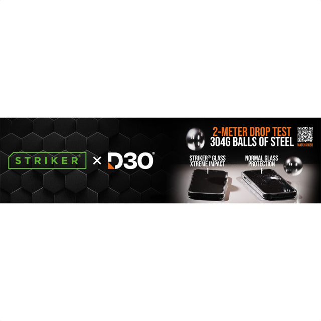 POS - Striker D3O - Forex Horizontal - Double sided print - 75x20cm - Drop Test / Industries incl. klittenband
