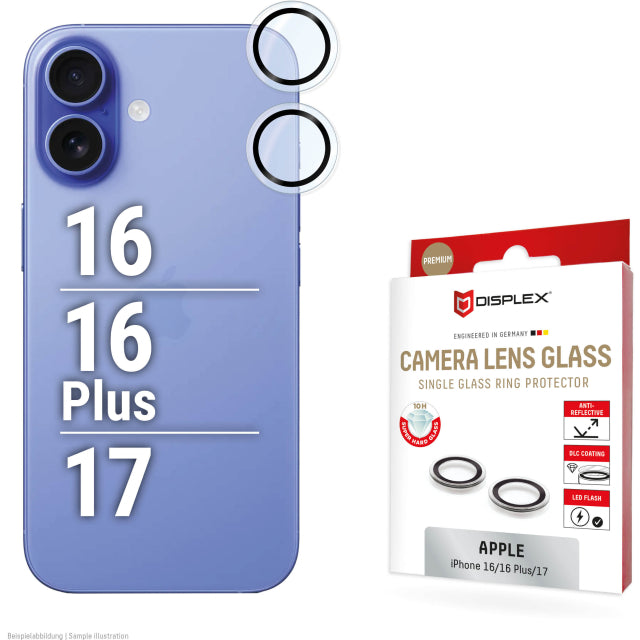 DISPLEX CamGlass Single Lens iPhone 16/16 Plus/17