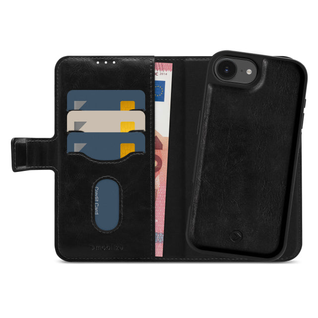 Mobilize 2in1 Magsafe Compatible Gelly Wallet Case Apple iPhone 16e Black