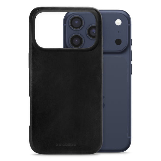 Mobilize Magsafe Compatible Premium Leather Case Apple iPhone 17 Pro Max Black