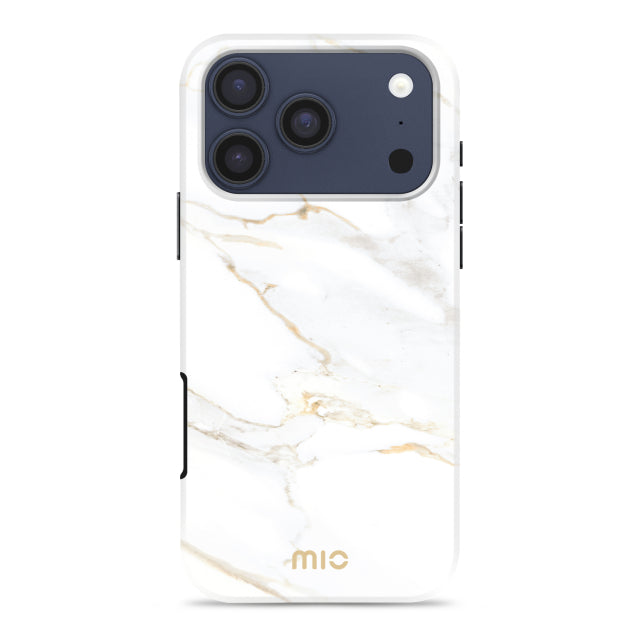 MIO White Marble Magsafe Compatible for iPhone 17 Pro Max