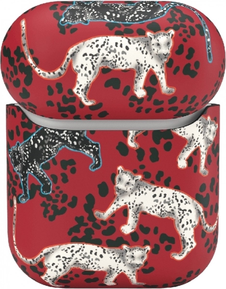 Richmond & Finch Samba Red Leopard hoesje voor AirPods 1 en 2 - rood
